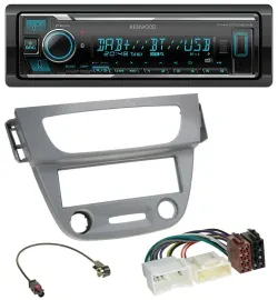 Автомагнитола для Renault Megane 3 (2012–2014) Kenwood Bluetooth MP3 DAB USB серый