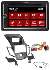 Blaupunkt Bluetooth DAB 2DIN USB DVD MP3 Autoradio für Ford Fiesta 08-10 Display