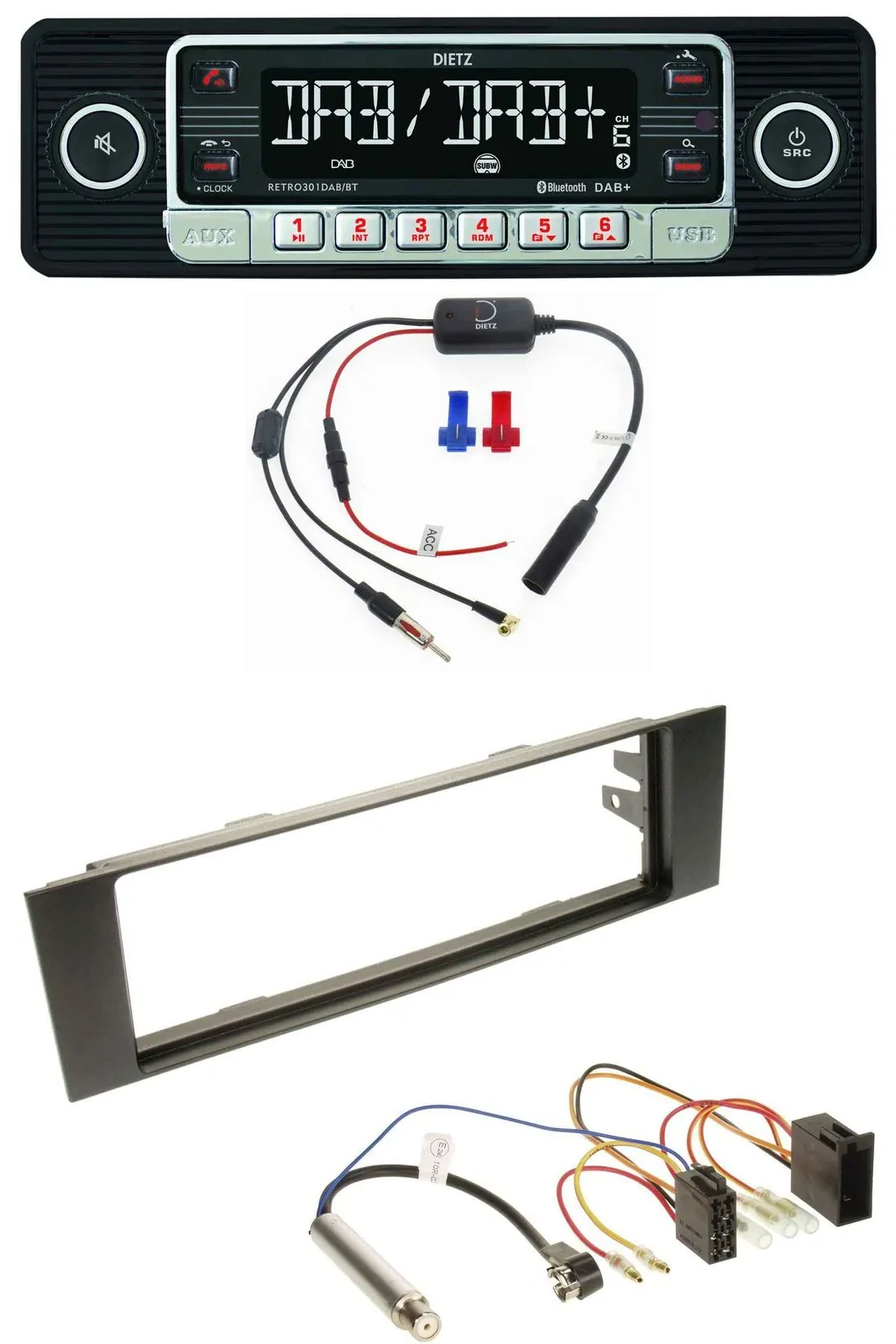 Автомагнитола для Audi A3 (8P, 2003–2006) Dietz DAB, Bluetooth, USB, MP3, ISO