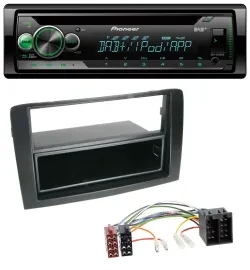 Автомагнитола для Fiat Idea (350, 2003–2011) Pioneer USB/MP3/DAB/AUX/CD, черный