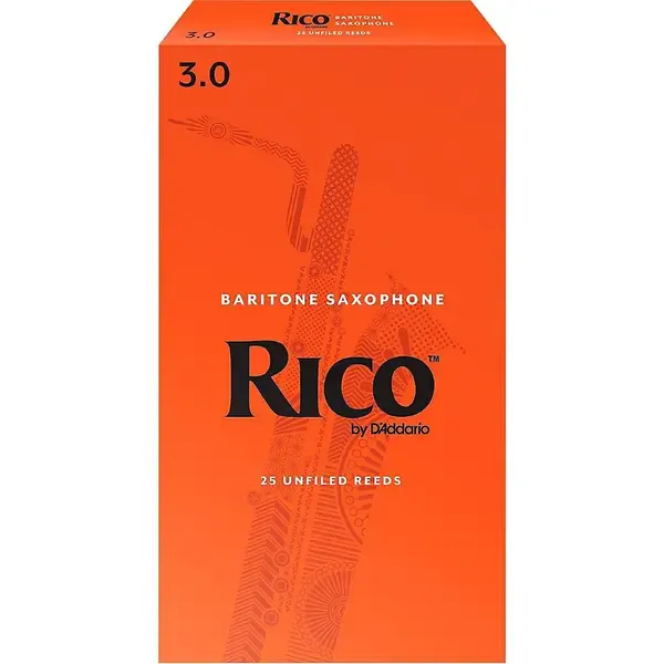 Трости для саксофона баритон Rico Baritone Saxophone Reeds, Box of 25 Strength 3