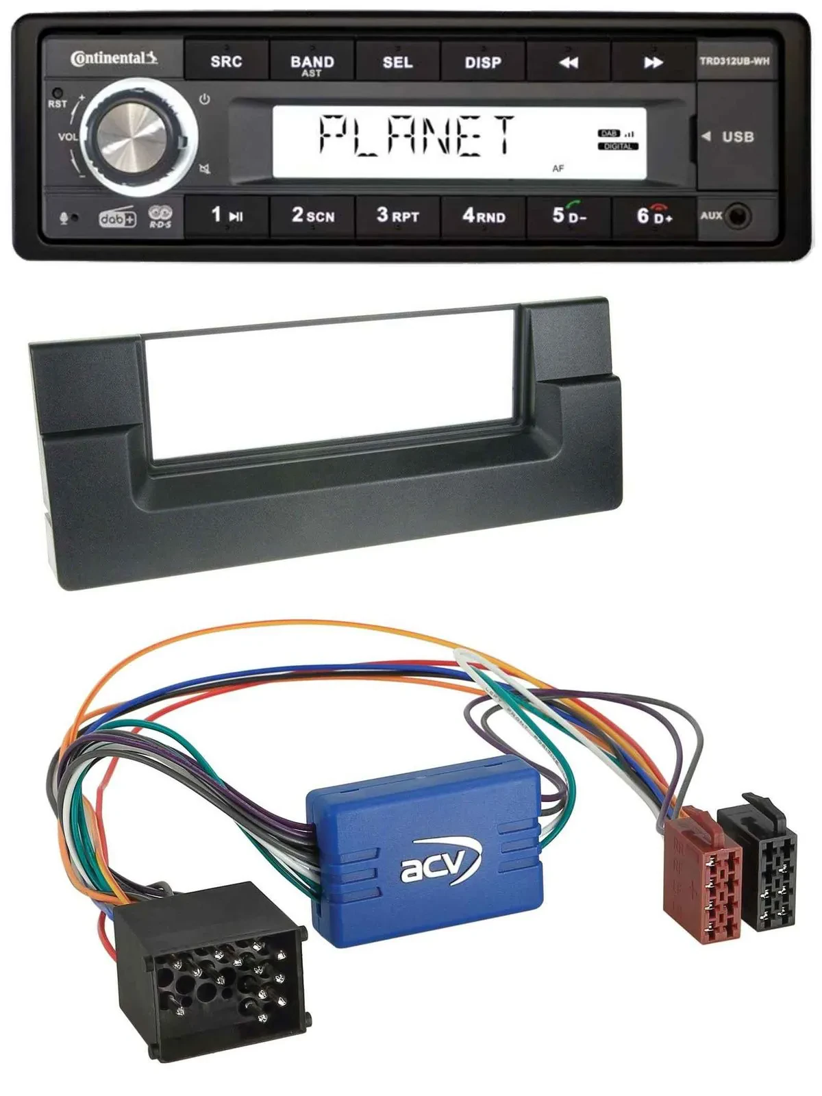 Continental USB 1DIN AUX DAB MP3 Autoradio für BMW 5er E39 X5 E53 Aktivsystem Ru