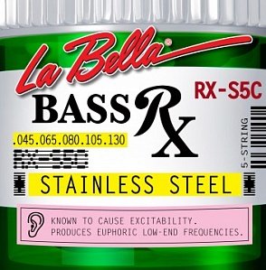 Струны для 5-струнной бас-гитары La Bella RX-S5C 45-130