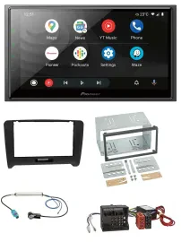 Pioneer USB 2DIN DAB MP3 Bluetooth Autoradio für Audi TT 06-14 Aktivsystem Quadl