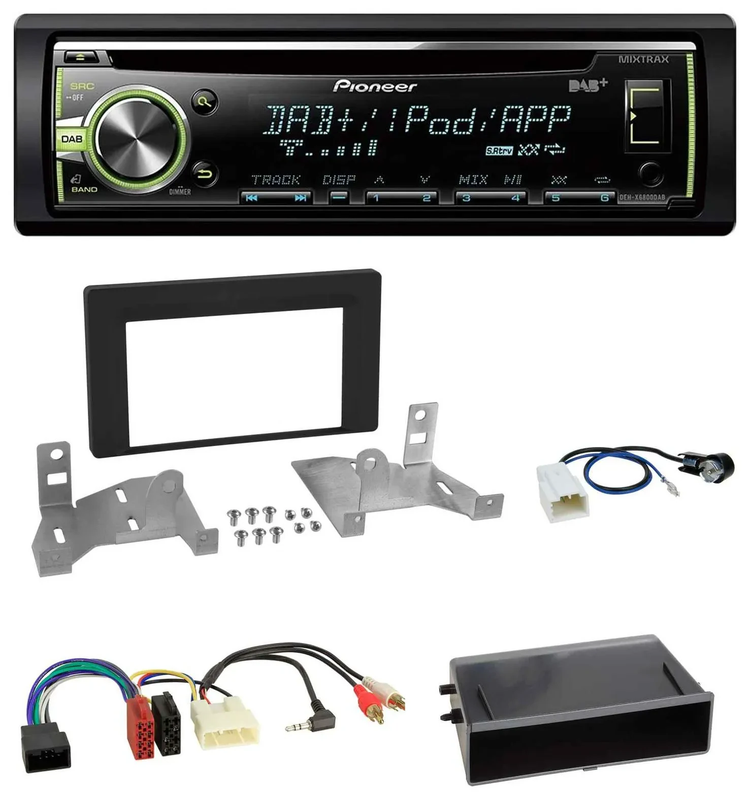 Автомагнитола Pioneer DAB USB MP3 AUX CD для Toyota Aygo AB7 (с 2022), матовый чёрный