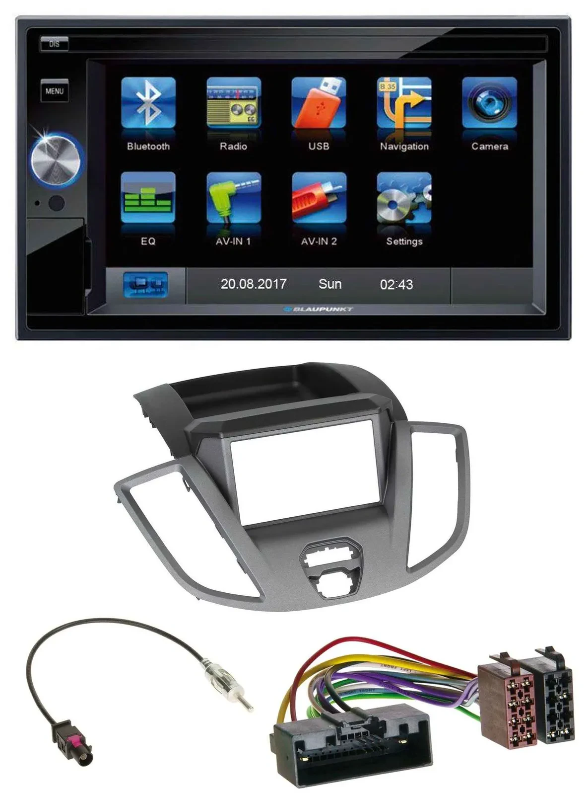 Blaupunkt SD Bluetooth 2DIN MP3 USB AUX Autoradio für Ford Transit V363 2014-201