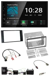 Автомагнитола для Ford Kuga 2008–2012 Kenwood 2DIN Bluetooth DAB USB, черная, поддержка кнопок на руле