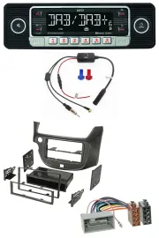 Dietz MP3 DAB Bluetooth USB Autoradio für Honda Jazz (ab 2009) dunkelgrau