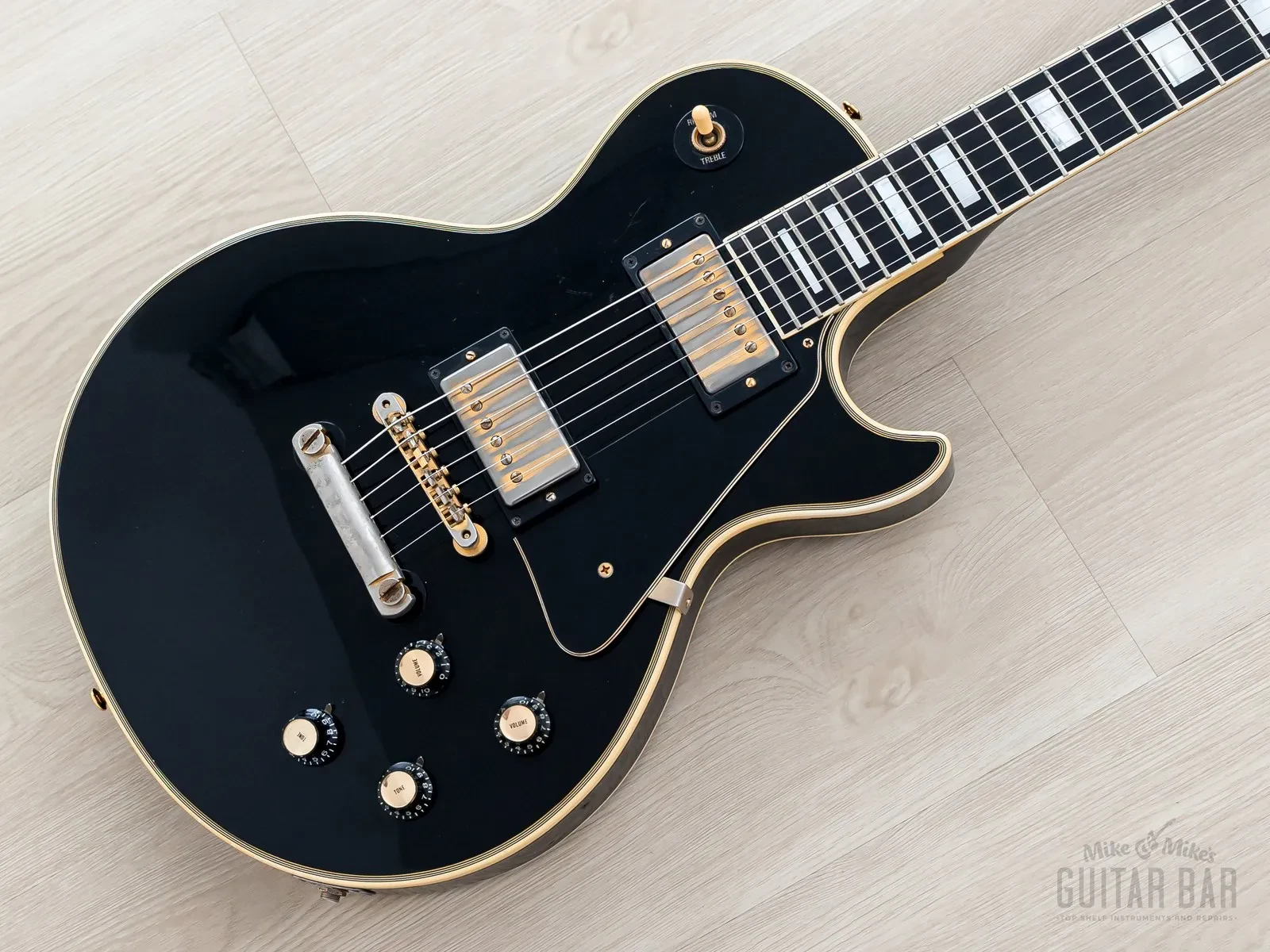 Б/У Электрогитара Gibson Les Paul Custom Black Beauty 1973, H-H (T-Top), черный, с кейсом