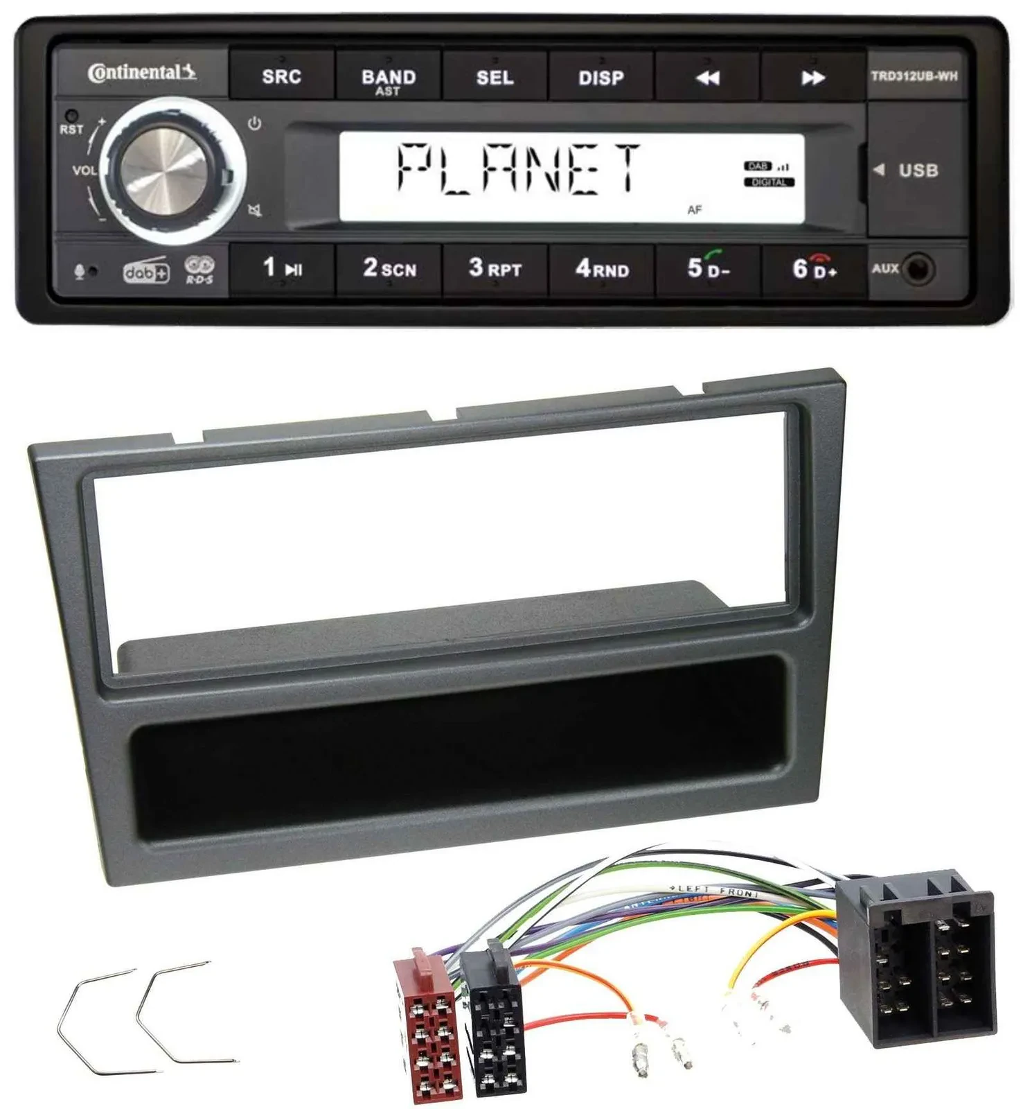 Continental USB 1DIN AUX DAB MP3 Autoradio für Opel Corsa C Meriva Signum Vectra