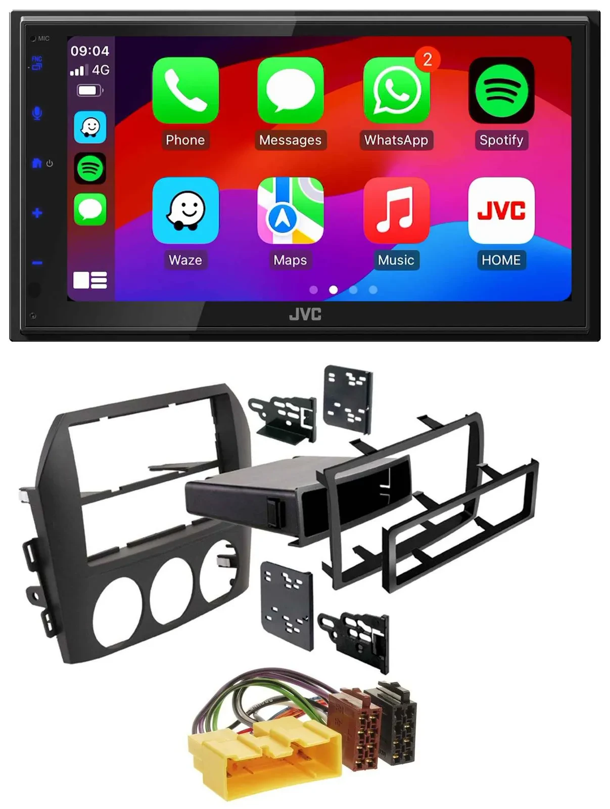 JVC Bluetooth 2DIN MP3 DAB USB Autoradio für Mazda MX 5 NC 2005-2008