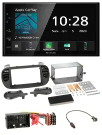 Kenwood Bluetooth MP3 DAB USB 2DIN Autoradio für Fiat 500 ab 12 soft touch
