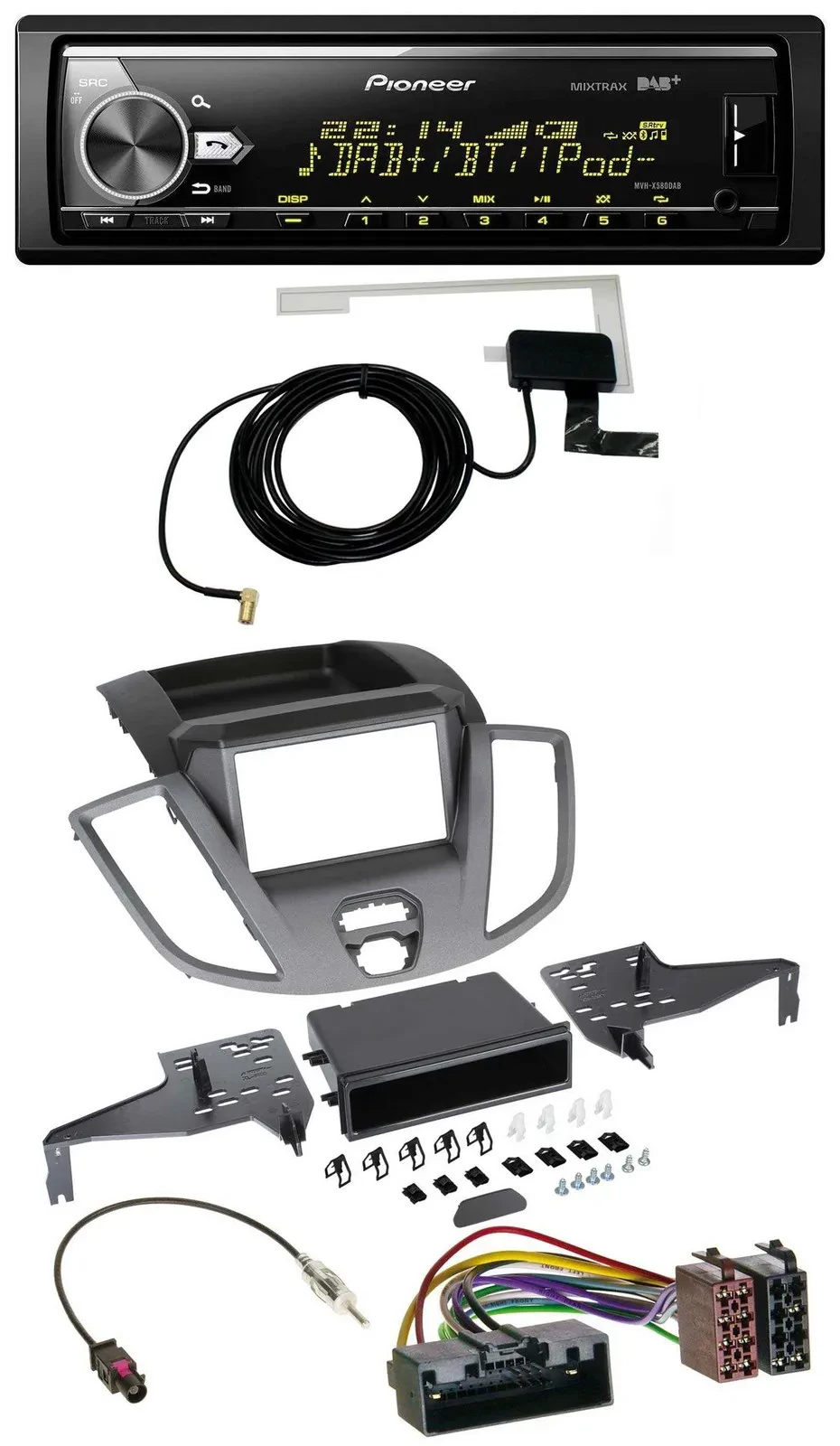 Автомагнитола Pioneer Bluetooth DAB USB MP3 для Ford Transit V363 (2014–2018)