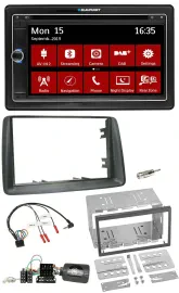 Blaupunkt 2DIN USB DAB Lenkrad Bluetooth TMC Navigation für Fiat Panda 2007-2012