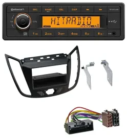 Continental 1DIN USB AUX MP3 Autoradio für Ford C-Max Kuga matt schwarz