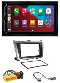 ESX 2DIN DAB USB MP3 Bluetooth Autoradio für Mazda 6 08-12 schwarz-silber