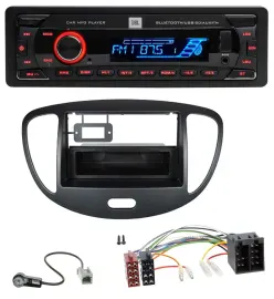 Автомагнитола для Hyundai i10 (2008–2013) JBL AUX, MP3, USB, Bluetooth, SD, черный