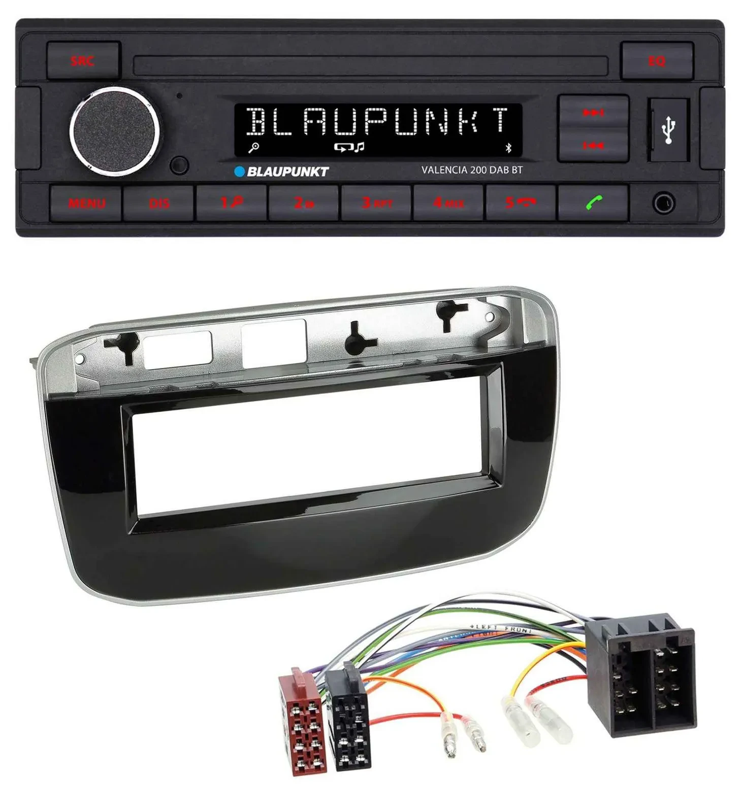 Blaupunkt DAB MP3 Bluetooth USB Autoradio für Fiat Punto Punto Evo (ab 2011)