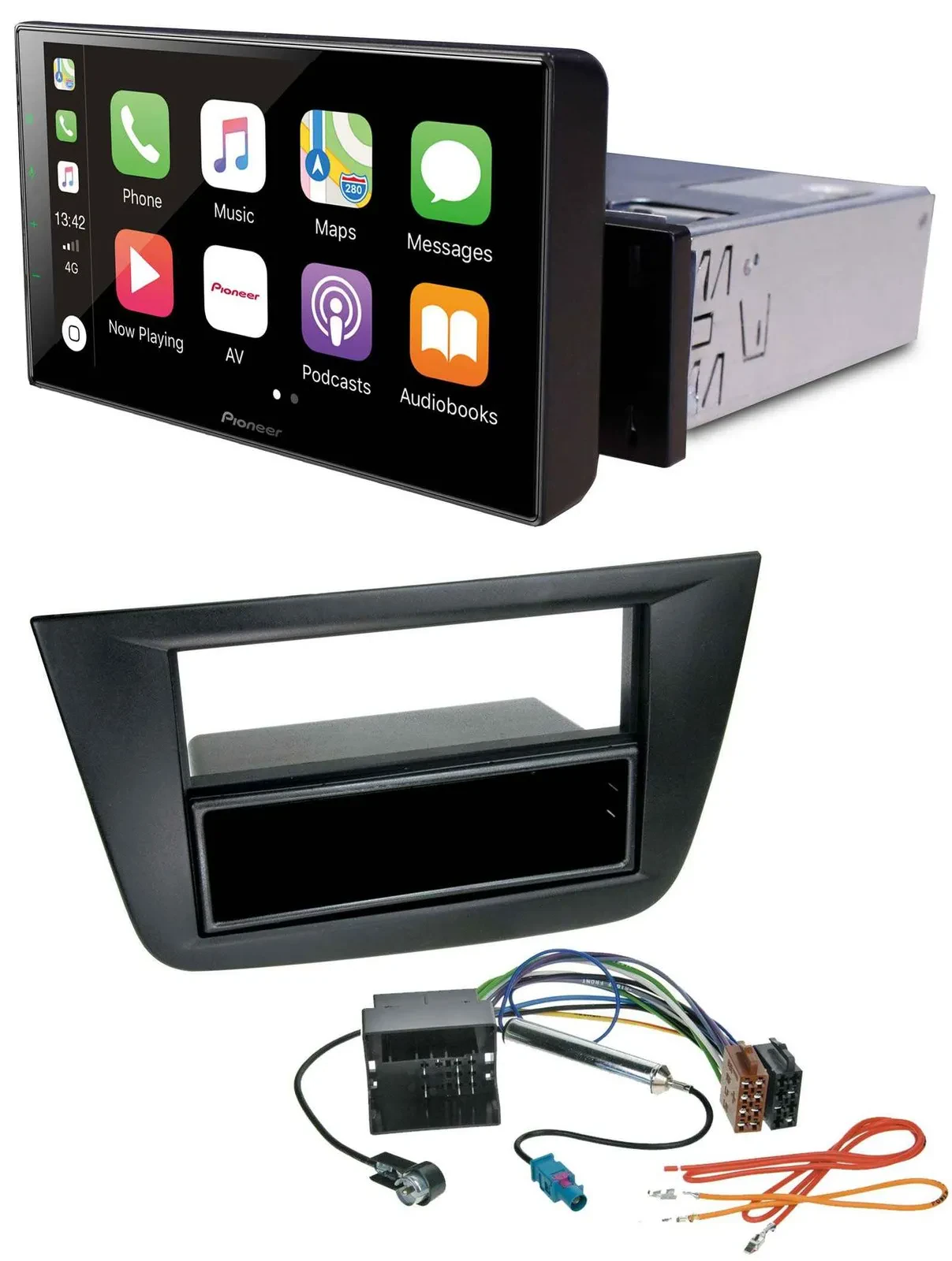 Автомагнитола Pioneer Bluetooth DAB USB MP3 для Seat Toledo/Altea (с 2005), черная
