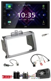 JVC DAB 2DIN Lenkrad Bluetooth USB Autoradio für Hyundai i20 2009-2012 silber