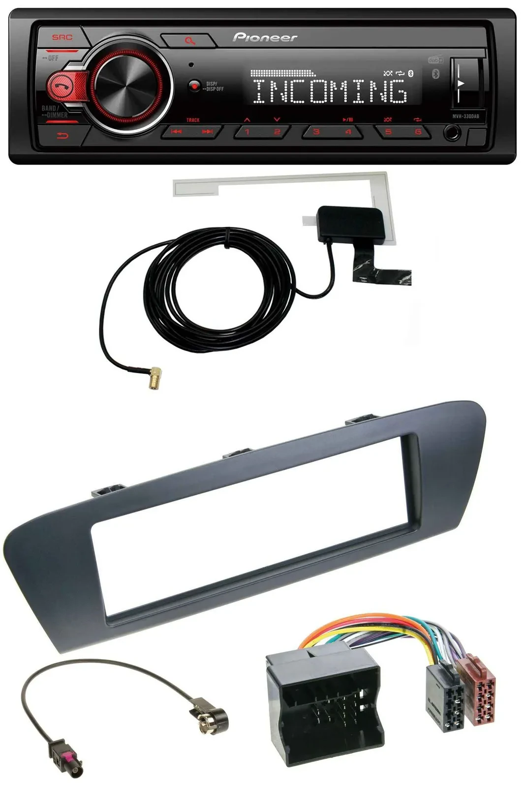 Автомагнитола для Renault Scenic (с 2012) Pioneer USB, MP3, DAB, Bluetooth, серый