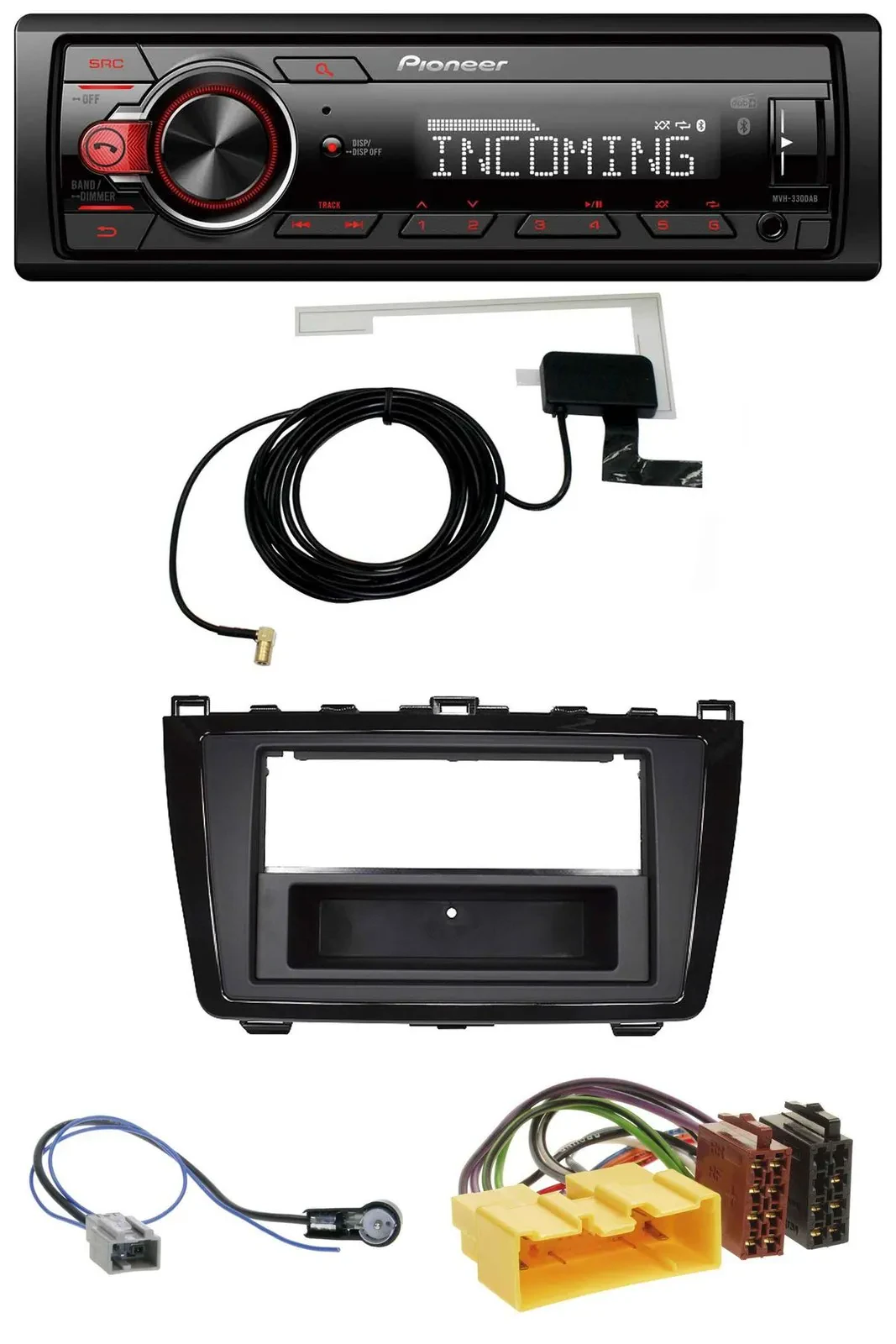 Pioneer MP3 AUX CD DAB USB Autoradio für Mazda 6 (08-12) - glänzend