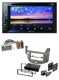 Pioneer Bluetooth 2DIN USB DVD DAB MP3 Autoradio für Honda Jazz ab 09 silber