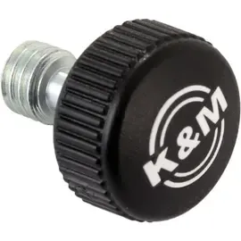 K&M Rändelschraube 3/8"x19,5 schwarz m .Logo | Neu