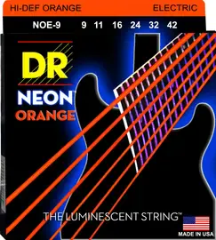 Струны для электрогитары DR Strings NOE-9 Neon Orange 9-42