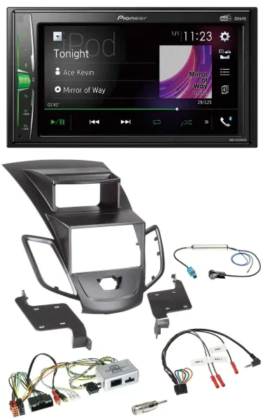 Pioneer 2DIN Lenkrad DAB USB Bluetooth Autoradio für Ford Fiesta 10-17 Display s