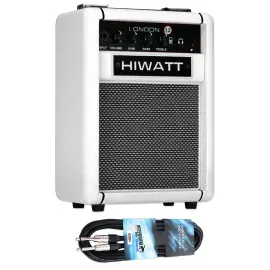 Hiwatt London 12 Combo Gitarren-Verstärker Weiß mit keepdrum Kabel