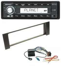 Continental MP3 AUX USB DAB 1DIN Autoradio für Audi A4 00-04 B6 Quadlock Fakra