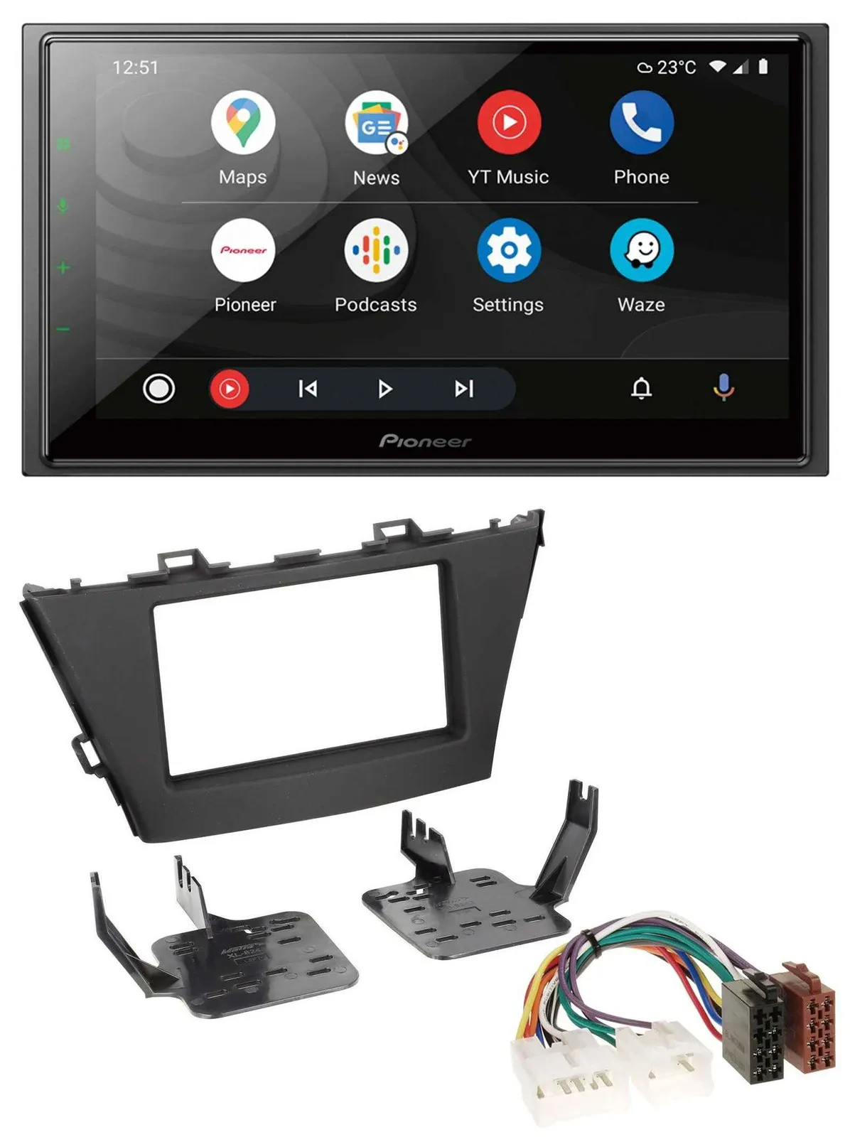 Pioneer USB 2DIN DAB MP3 Bluetooth Autoradio für Toyota Prius+ (ab 2012)