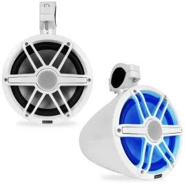 NVX MVTSP8W 8" V-Series 2-Way Marine Tower Speaker w/ LED Lighting