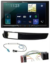 Pioneer MP3 Bluetooth USB 2DIN DAB Autoradio für Alfa Giulietta schwarz glänzend
