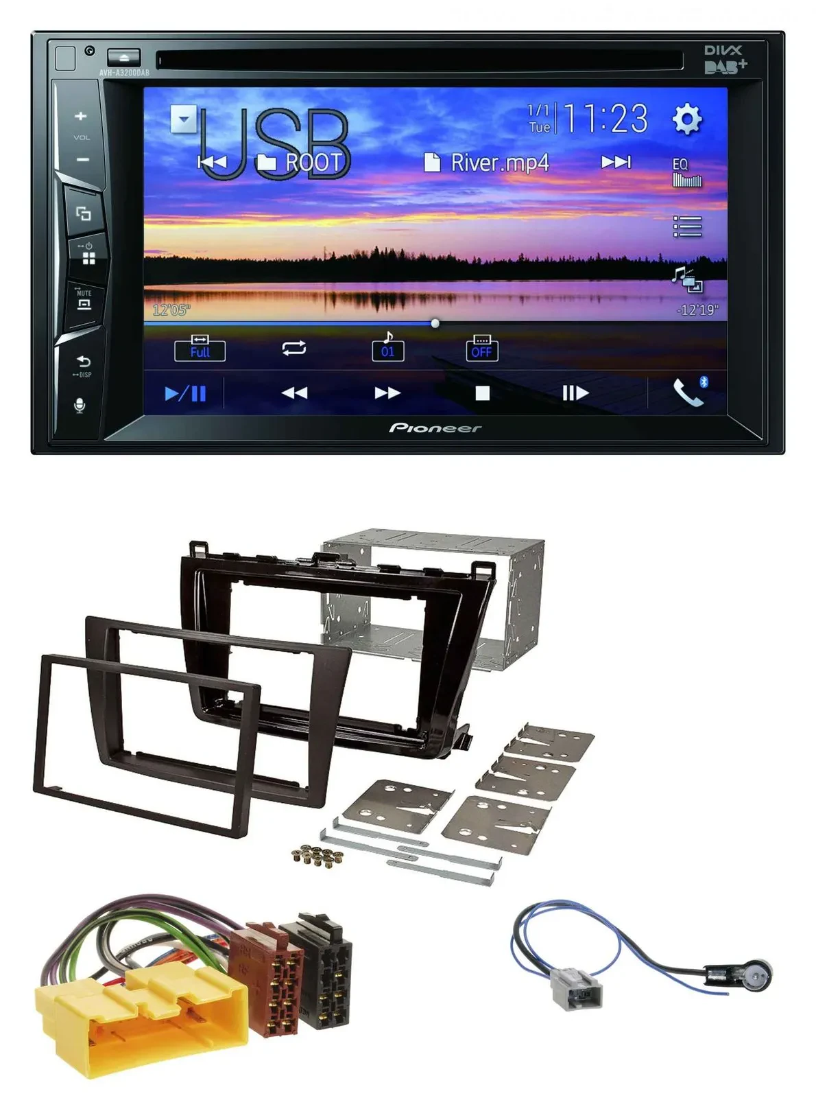 Pioneer Bluetooth 2DIN USB DVD DAB MP3 Autoradio für Mazda 6 (208-2012)