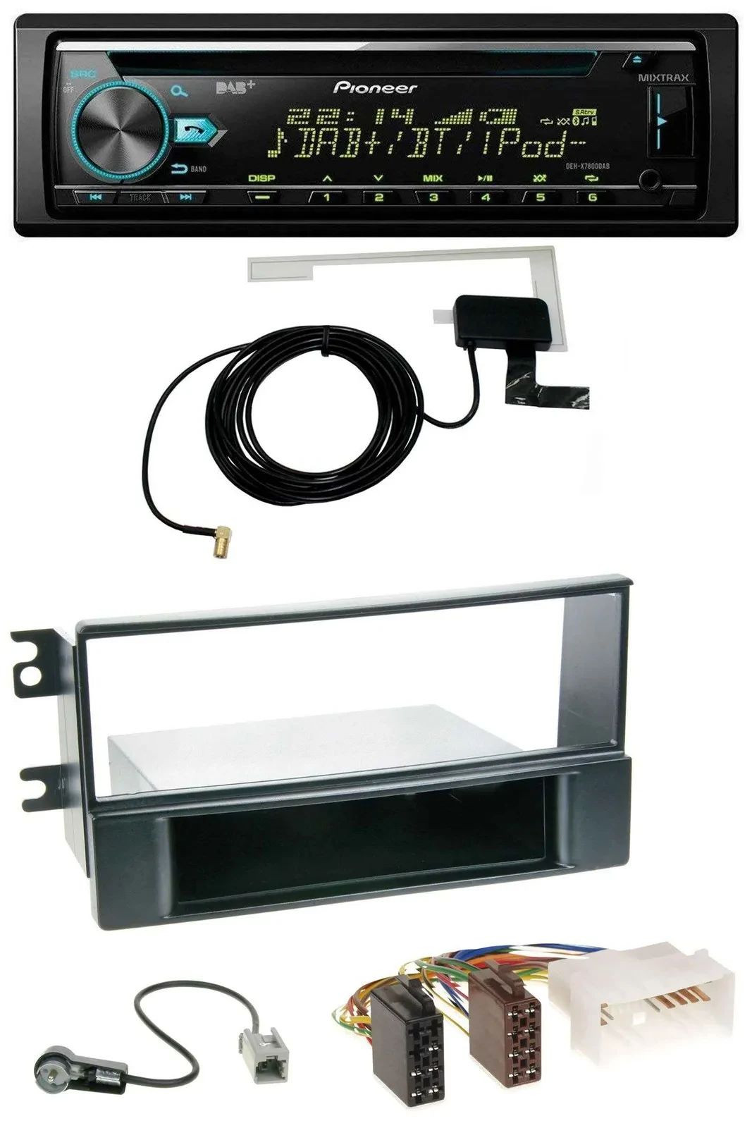 Pioneer MP3 AUX CD USB DAB Autoradio für Kia Sportage II (2008-2010)