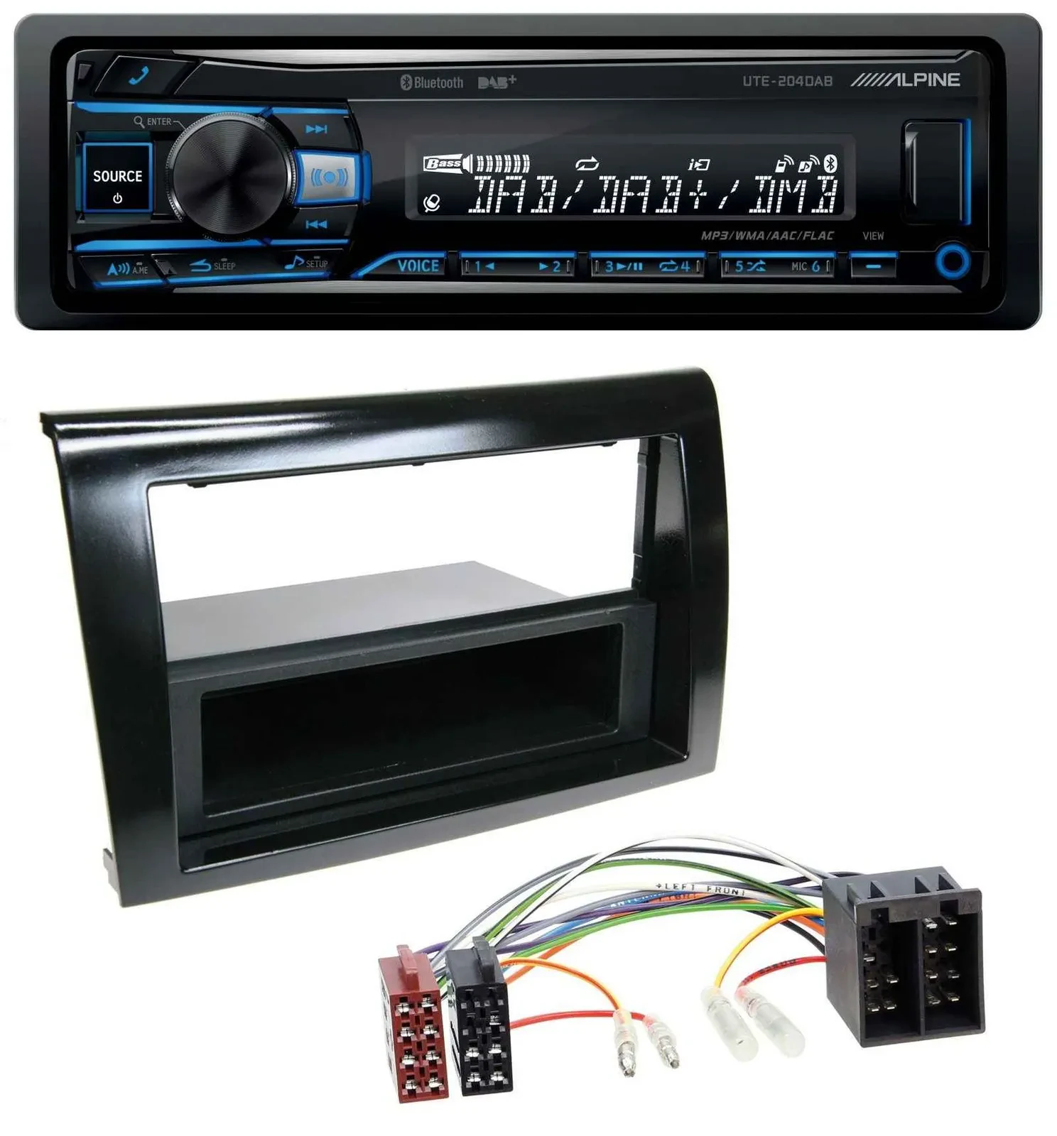 Alpine USB Bluetooth DAB MP3 Autoradio für Fiat Bravo (ab 2007)