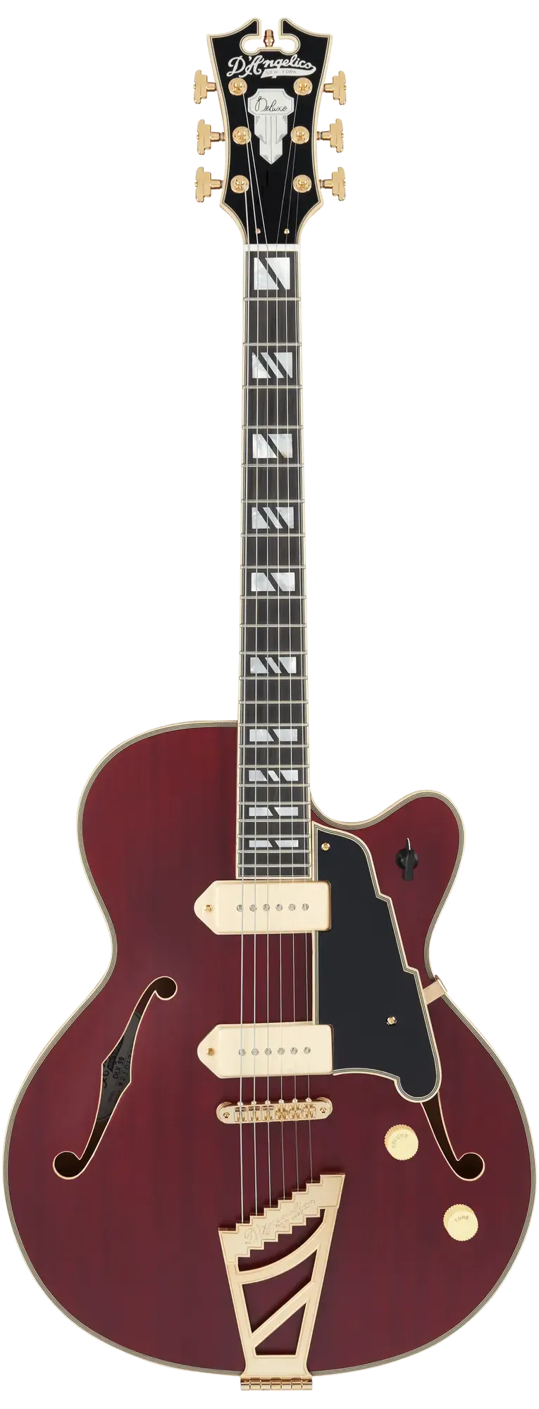 Электрогитара полуакустическая D'Angelico Deluxe 59 Satin Trans Wine