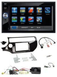 Blaupunkt Lenkrad USB Bluetooth TMC 2DIN Navigation für Kia Rio UB 2017-2023 pia