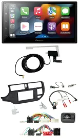 Pioneer Lenkrad USB Bluetooth DAB 2DIN Autoradio für Kia Rio UB 11-15 schwarz