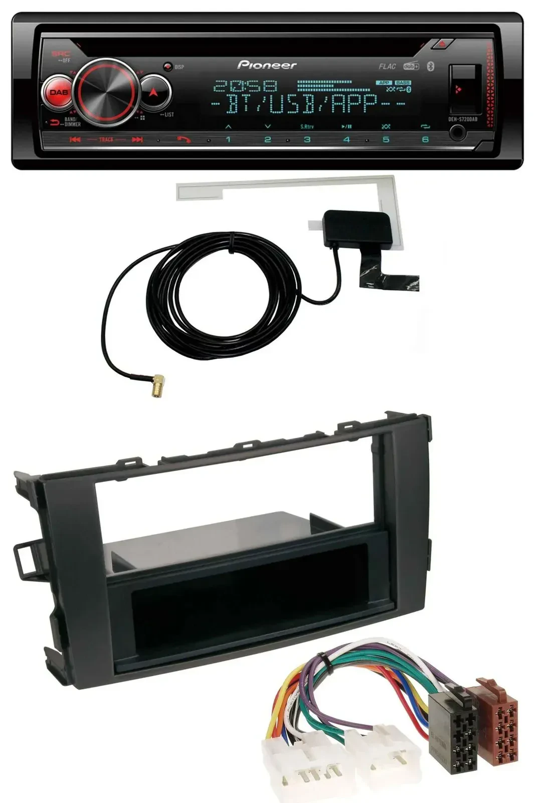 Автомагнитола Pioneer DAB CD MP3 USB Bluetooth для Toyota Auris (с 2007)