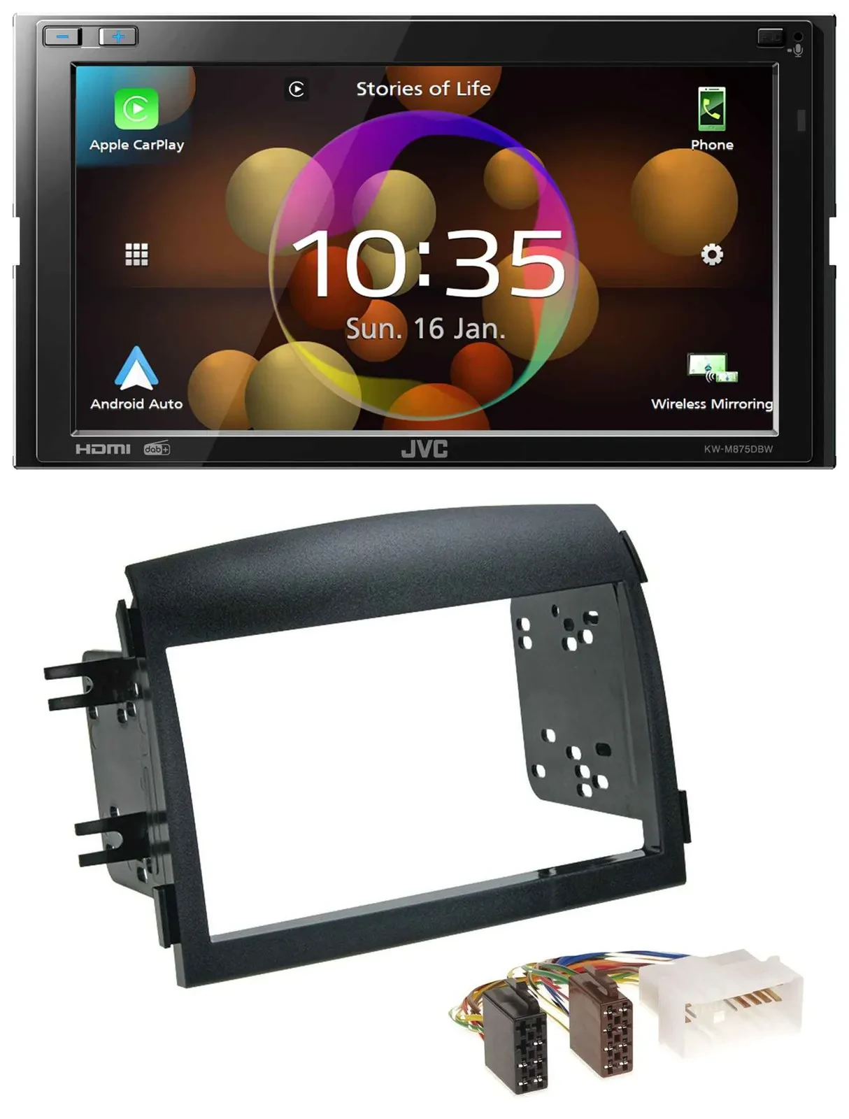 JVC DAB MP3 2DIN Bluetooth USB Autoradio für Hyundai Sonata NF 2005-2008