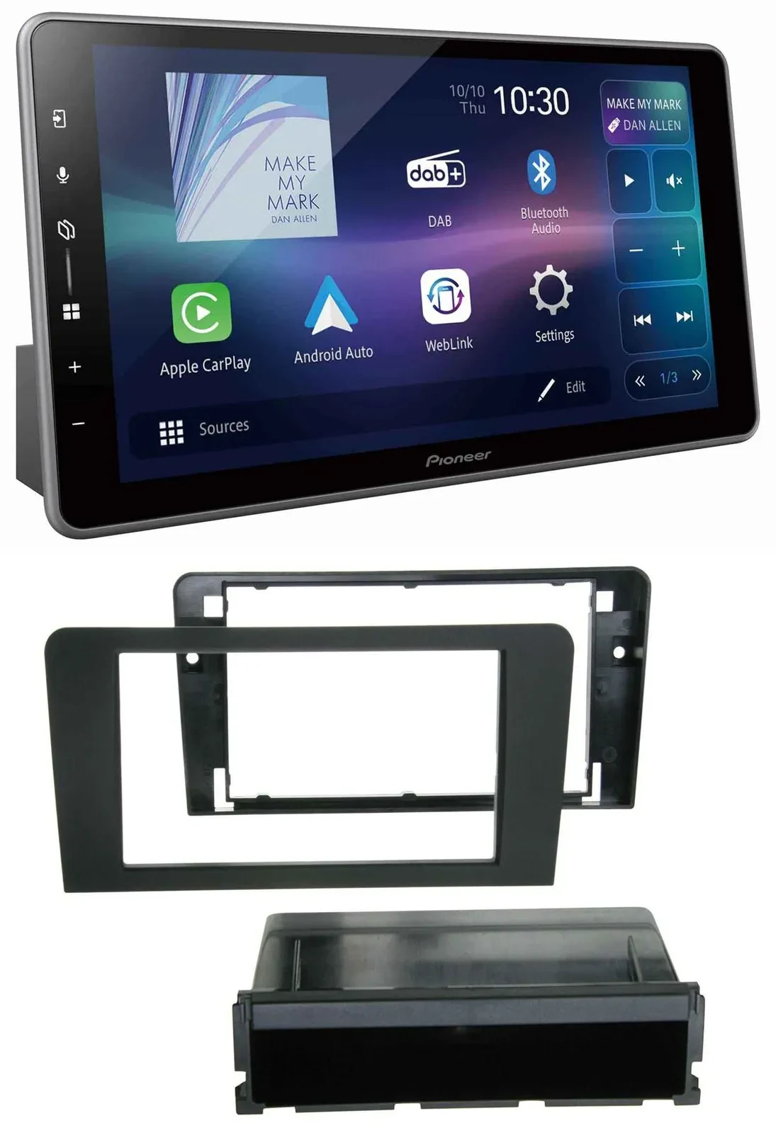 Pioneer Bluetooth USB DAB Lenkrad Autoradio für Audi A3 8P 03-12 Bose Aktivsyste