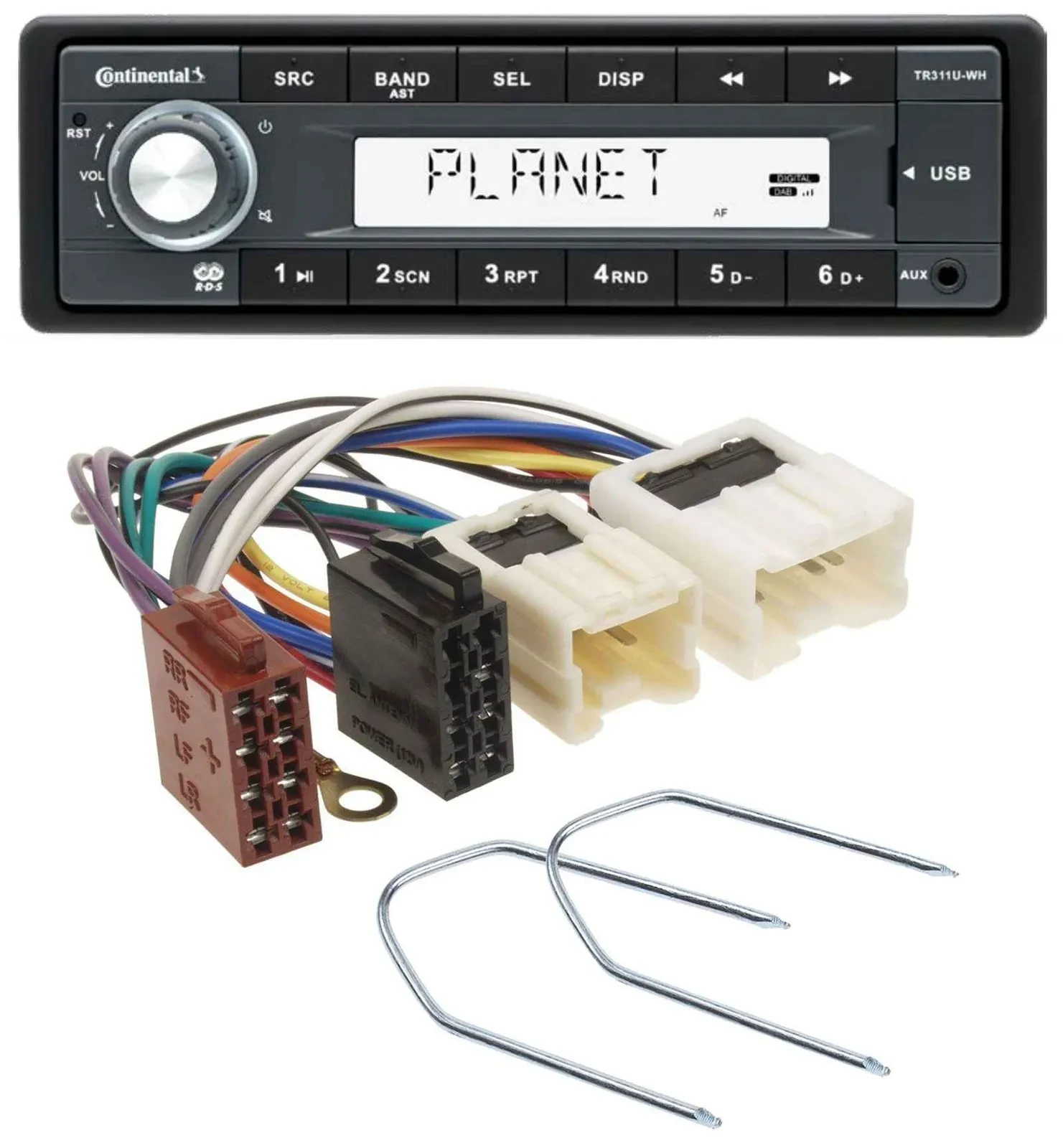 Автомагнитола для Nissan Pathfinder 1996–2003, Quest 1993–2002 Continental 1 DIN, USB, MP3, AUX