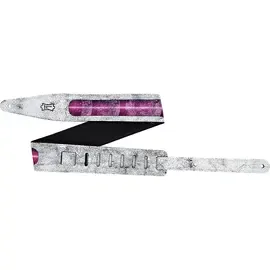 Ремень для гитары Levy's Interstellar Series Window Cutout Leather Guitar Strap White 2.5 in.