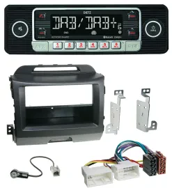 Автомагнитола для Kia Sportage 3 SL (2010–2015) Dietz USB DAB MP3 Bluetooth черный