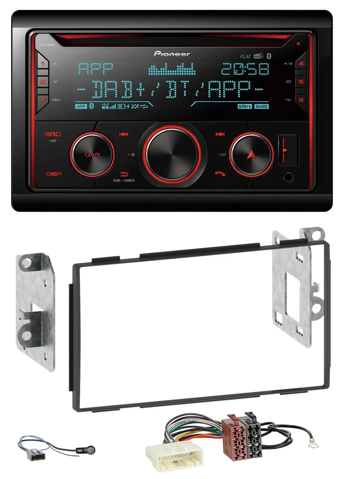 Автомагнитола Pioneer 2DIN DAB MP3 Bluetooth USB CD для Nissan Qashqai 2007–2013