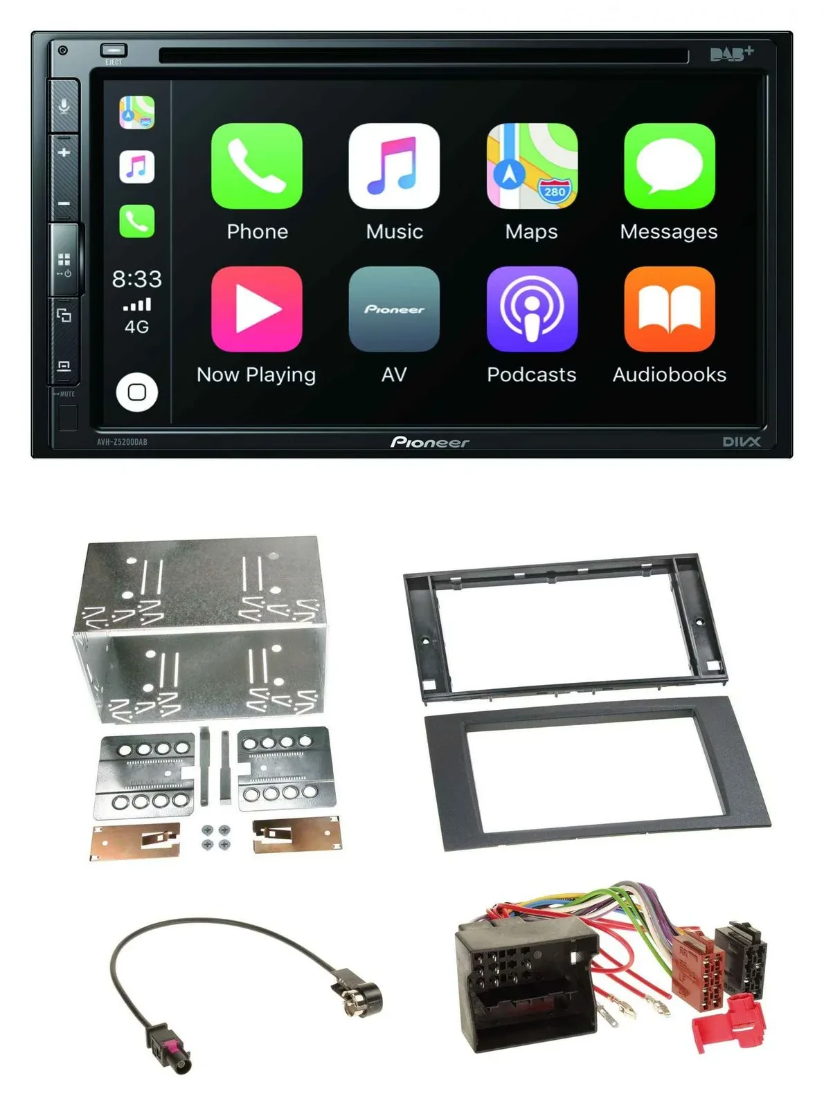 Pioneer DVD 2DIN MP3 DAB Bluetooth USB Autoradio für Ford Fusion Transit Kuga 05