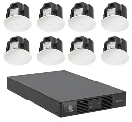 Акустическая система потолочная JBL Control 426C/T + Crown CTD-4125 6.5", 70V, усилитель 4-канальный (набор, 4 шт.)